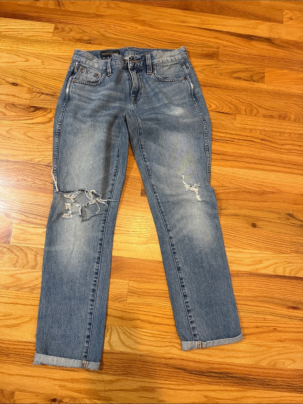 J. Crew Broken-In Boyfriend Jeans in Light Blue